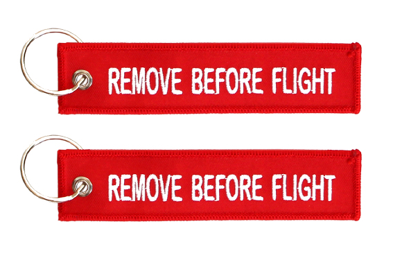 Llavero Remove Before Flight Classic key tag