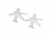 Pendientes avión plateados / airplane silvery earring