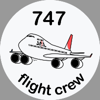 B-747 Jal Sticker