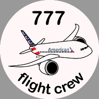 B-777 American Airlines Sticker