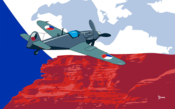 Ilustración &#268;eská republika - Avia S-199 (Serie Banderas/Flag series) Illustration