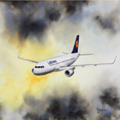 Pintura a la acuarela aeronutica / Planes