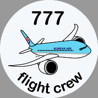 B-777 Korean Air Sticker